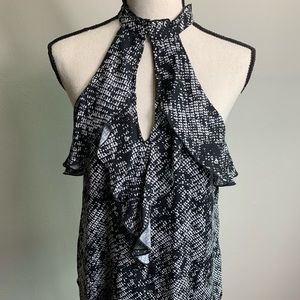 PARKER sleeveless ruffle top. XS